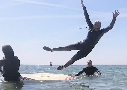 yoga SUP samsø mindfulness windsurfing meditation aktiv ferie familie kajak